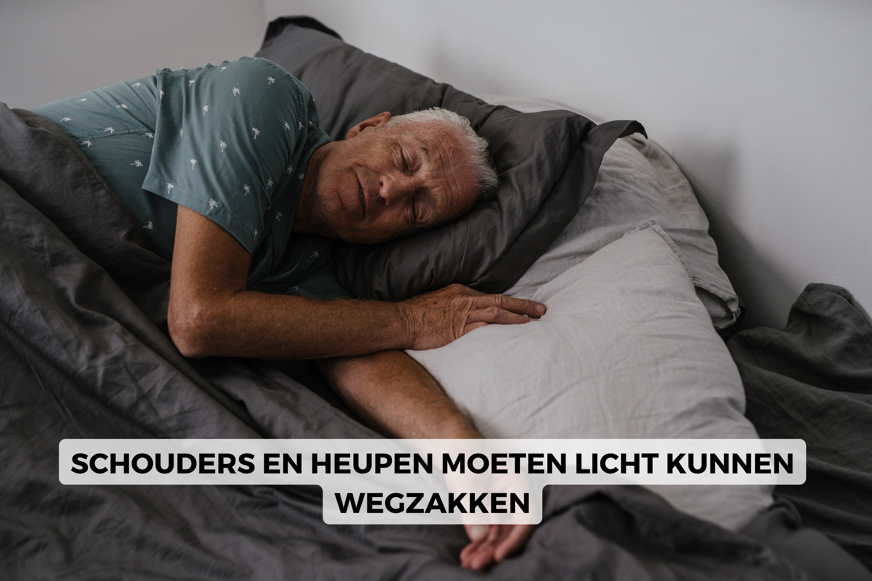 Comfortabele slaaphouding met juiste drukverdeling en ondersteuning